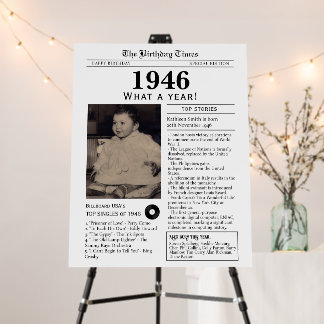 1946 Newspaper Welcome Sign