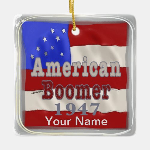 1947 Birthday Baby Boomer custom  ornament