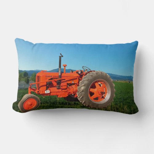 1947 Case S Vintage Tractor Lumbar Pillow