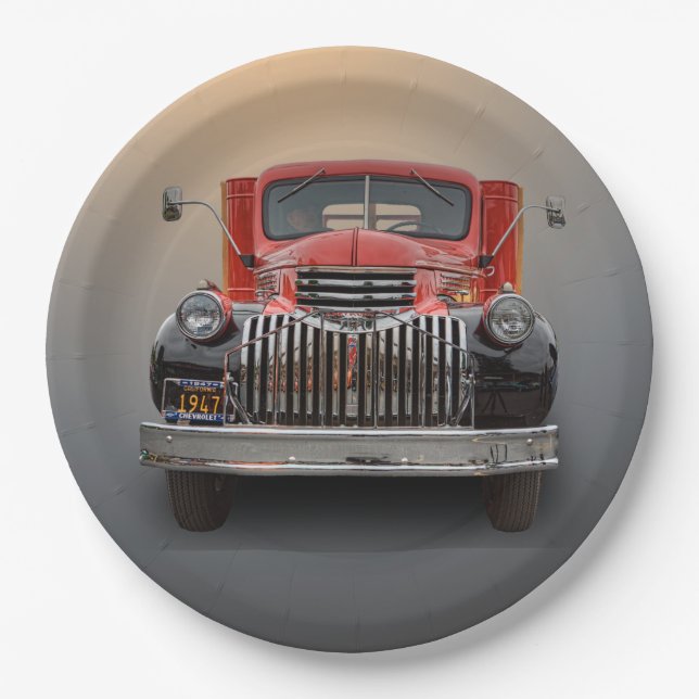 1947 CHEVROLET STAKE TRUCK PAPER PLATES (Front)