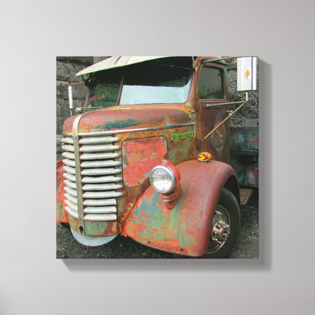 1947 Diamond T Wreck Canvas Print (Front)