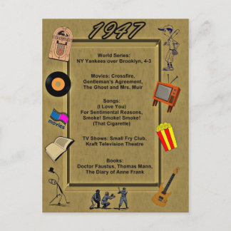 1947 Great Events Birthday Card