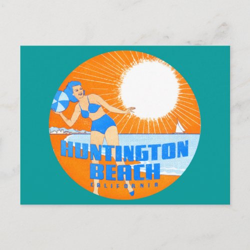 1947 Huntington Beach California Postcard