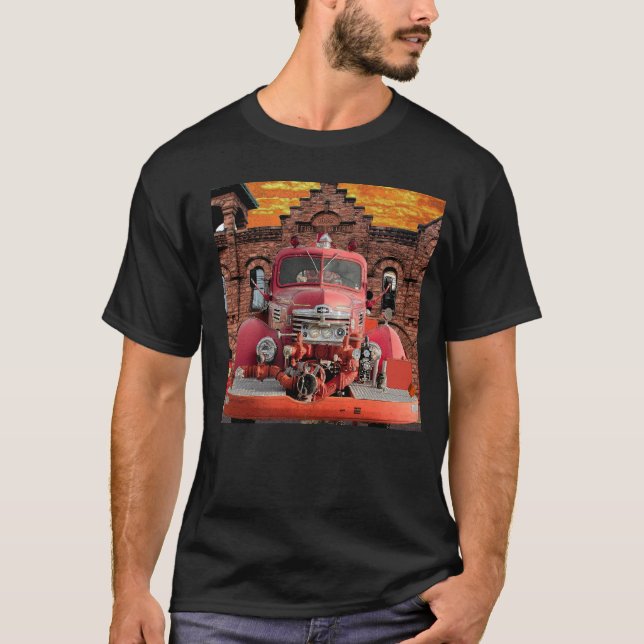 1947 International Fire Truck Design T-Shirt (Front)