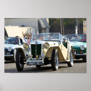 1947 MG TC Midget Roadster Convertible Poster