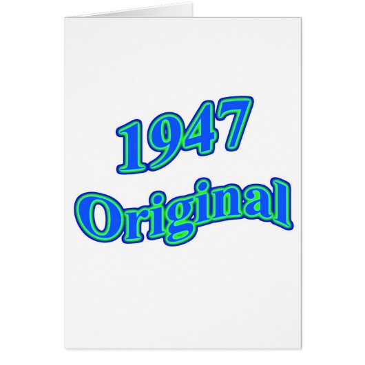 1947 Original Blue Green Cards (Front)