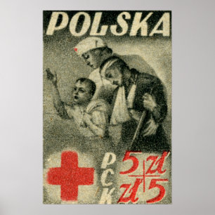 1947 Polish Red Cross Poster
