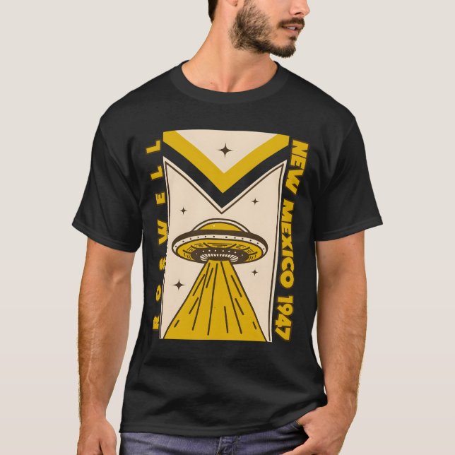 1947 Roswell New Mexico Ufo Nerd Geek T-Shirt (Front)
