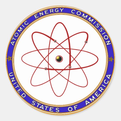 1948 Atomic Energy Commission Vintage Logo Classic Round Sticker