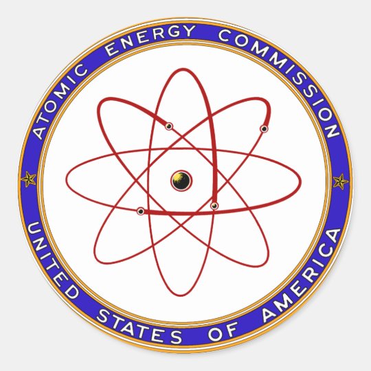 1948 Atomic Energy Commission Vintage Logo Classic Round Sticker ...