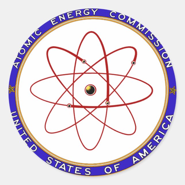 1948 Atomic Energy Commission Vintage Logo Classic Round Sticker (Front)