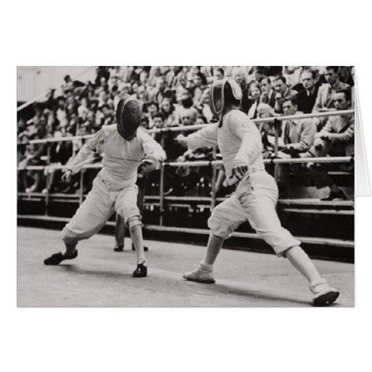 1948 British Olympic Fencing Card (Front Horizontal)