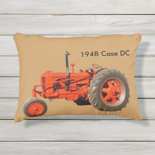 1948 Case DC Vintage Tractor Custom Outdoor Pillow