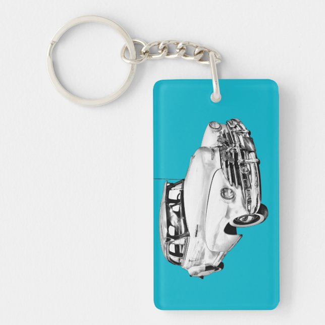 1948 Chevrolet Fleetmaster Car Illustration Keychain (Front)