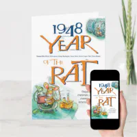 1948 Chinese Zodiac Rat Funny Birthday Card Zazzle