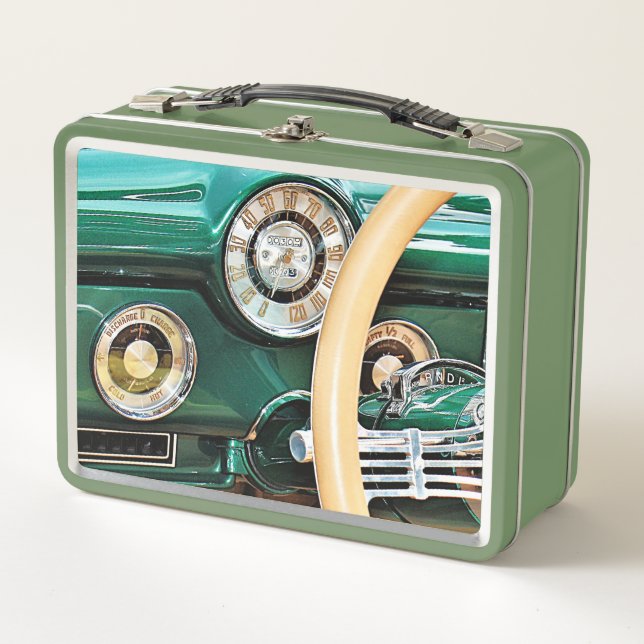 1948 Classic Car Dashboard Metal Lunch Box (Front)