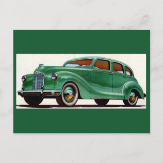 1948 green Austin Devon Postcard