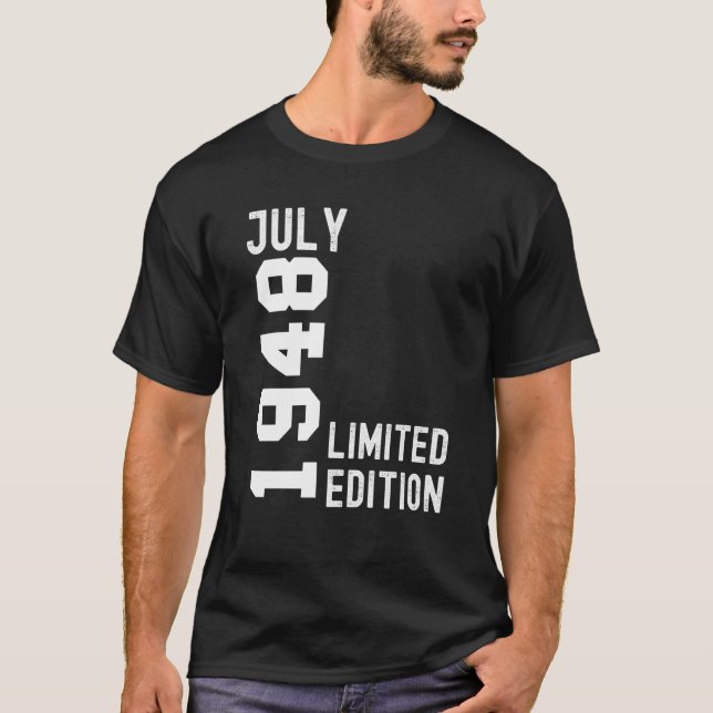 1948 July Happy Birthday Party T-Shirt (Front)