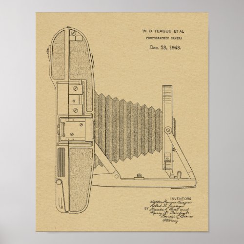 1948 Vintage Camera Patent Art Drawing Print