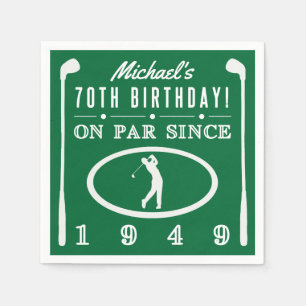 1949 70th Birthday For Golfers Napkins
