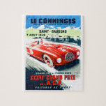 1949 French Grand Prix Racing Poster Jigsaw Puzzle at Zazzle
