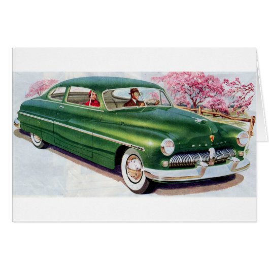 1949 green Mercury sedan Cards (Front Horizontal)