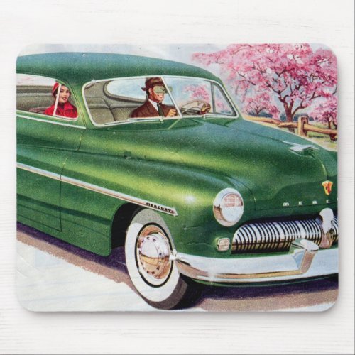 1949 green Mercury sedan Mouse Pad