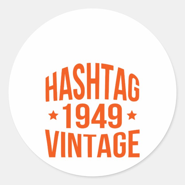 1949 Hashtag Vintage Sticker (Front)