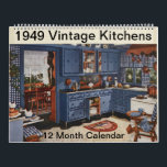 1949 Kitchen Vintage Farmhouse Decor 12 Month Calendar<br><div class="desc">This calendar features 12 months of vintage 1949 kitchen design and farmhouse decor.</div>