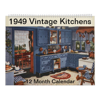 1949 Kitchen Vintage Farmhouse Decor 12 Month Calendar
