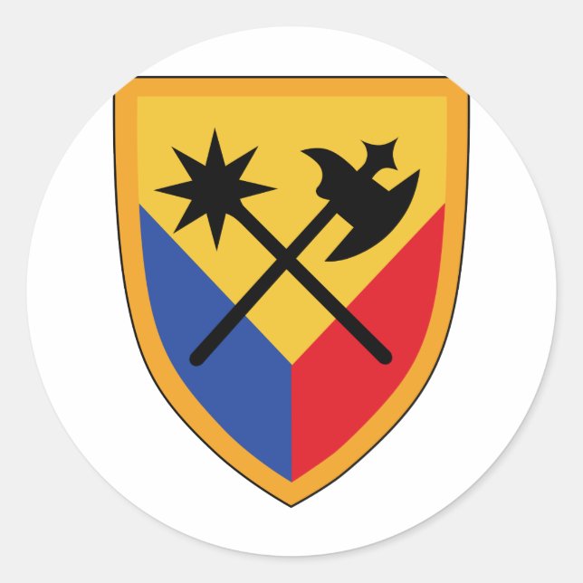 194th Armored Brigade Classic Round Sticker (Front)