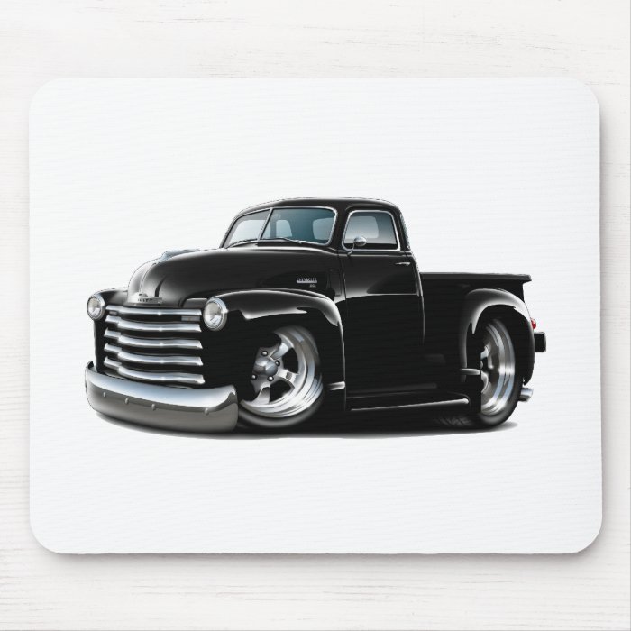 1950 52 Chevy Black Truck Mousepad