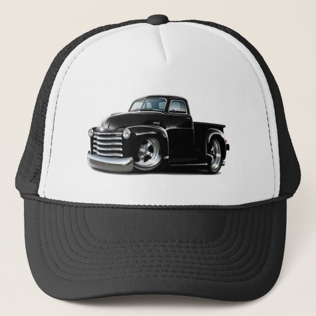 1950-52 Chevy Black Truck Trucker Hat (Front)