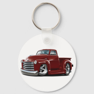 1950-52 Chevy Maroon Truck Keychain