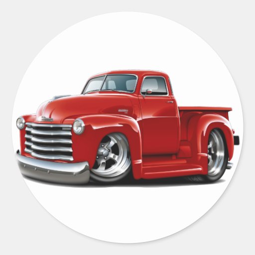 1950-52 Chevy Red Truck Stickers