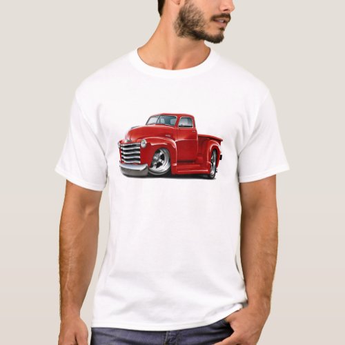 1950_52 Chevy Red Truck T_Shirt