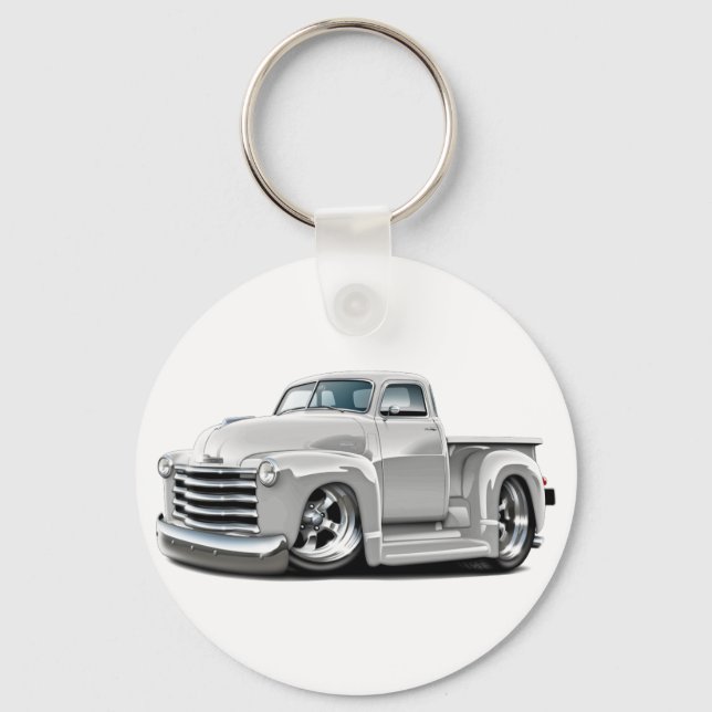 1950-52 Chevy White Truck Keychain (Front)