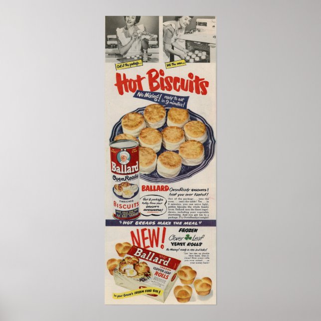 1950 Ballard Biscuits Ad Poster (Front)