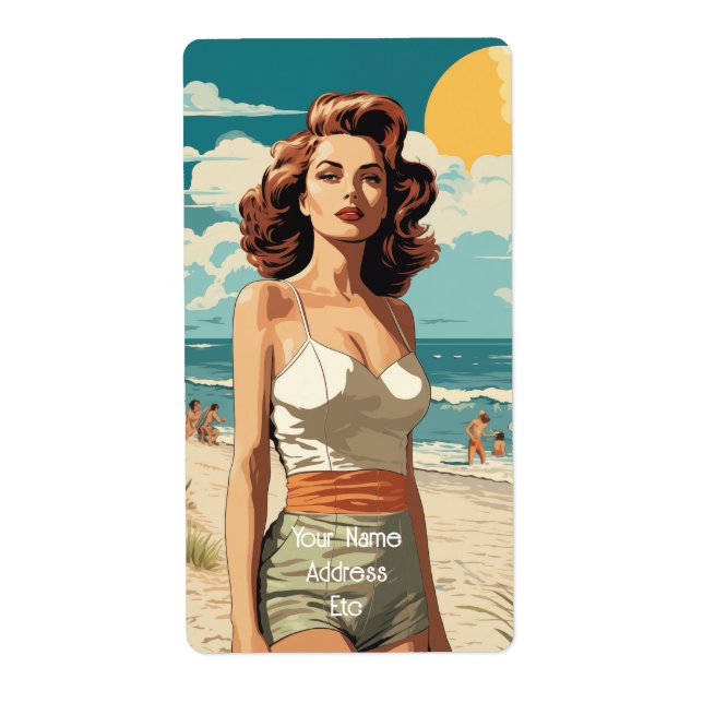1950 Beach Girl Label (Front)