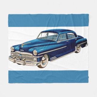 1950 blue DeSoto print Fleece Blanket