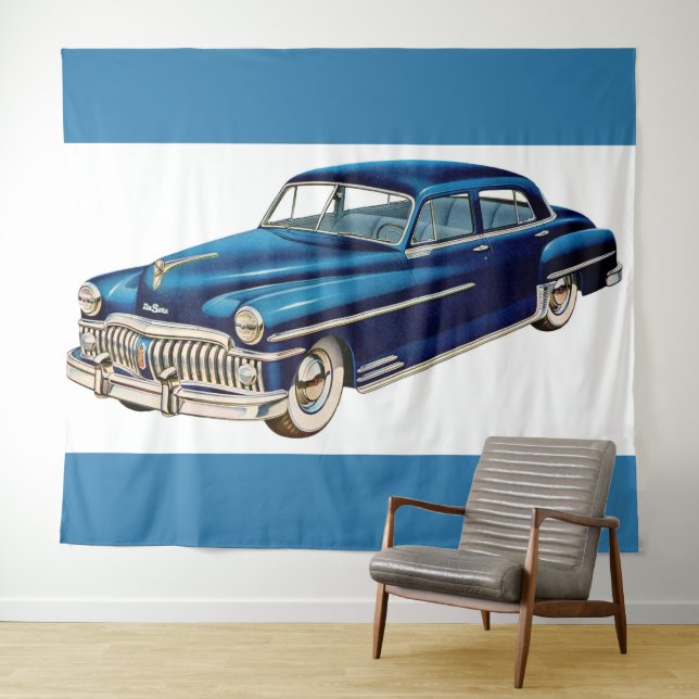 1950 blue DeSoto print Tapestry (In Situ (Horizontal))
