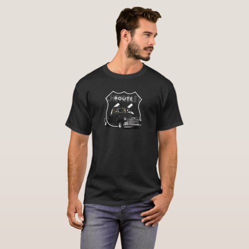 1950 Chevrolet 3100 Truck 1950 Black Chevy Truck T_Shirt