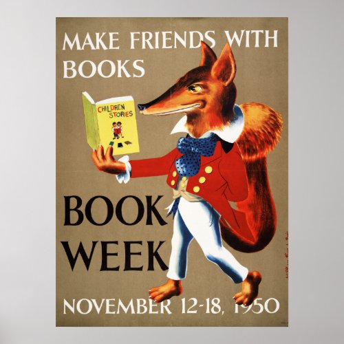 1950 Childrens Book Week Poster