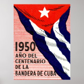 1950 Cuban Flag Poster by historicimage at Zazzle