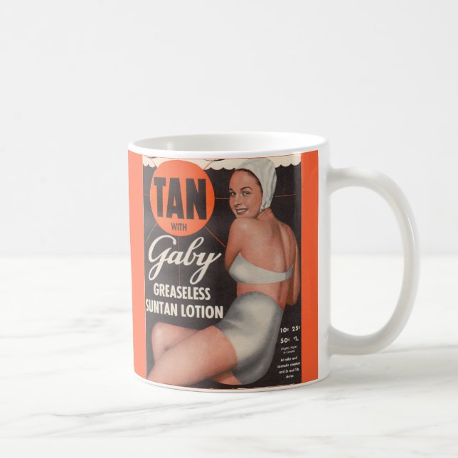 1950 Gaby Suntan Lotion ad Coffee Mug (Right)