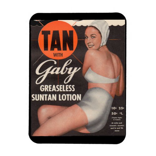 1950 Gaby Suntan Lotion ad Magnet