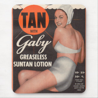 1950 Gaby Suntan Lotion ad Mouse Pad