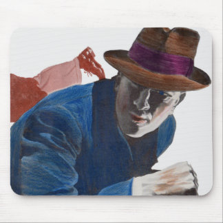 1950 gritty detective action mouse pad