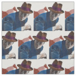 1950 gritty detective action novelty print fabric