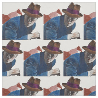 1950 gritty detective action novelty print fabric